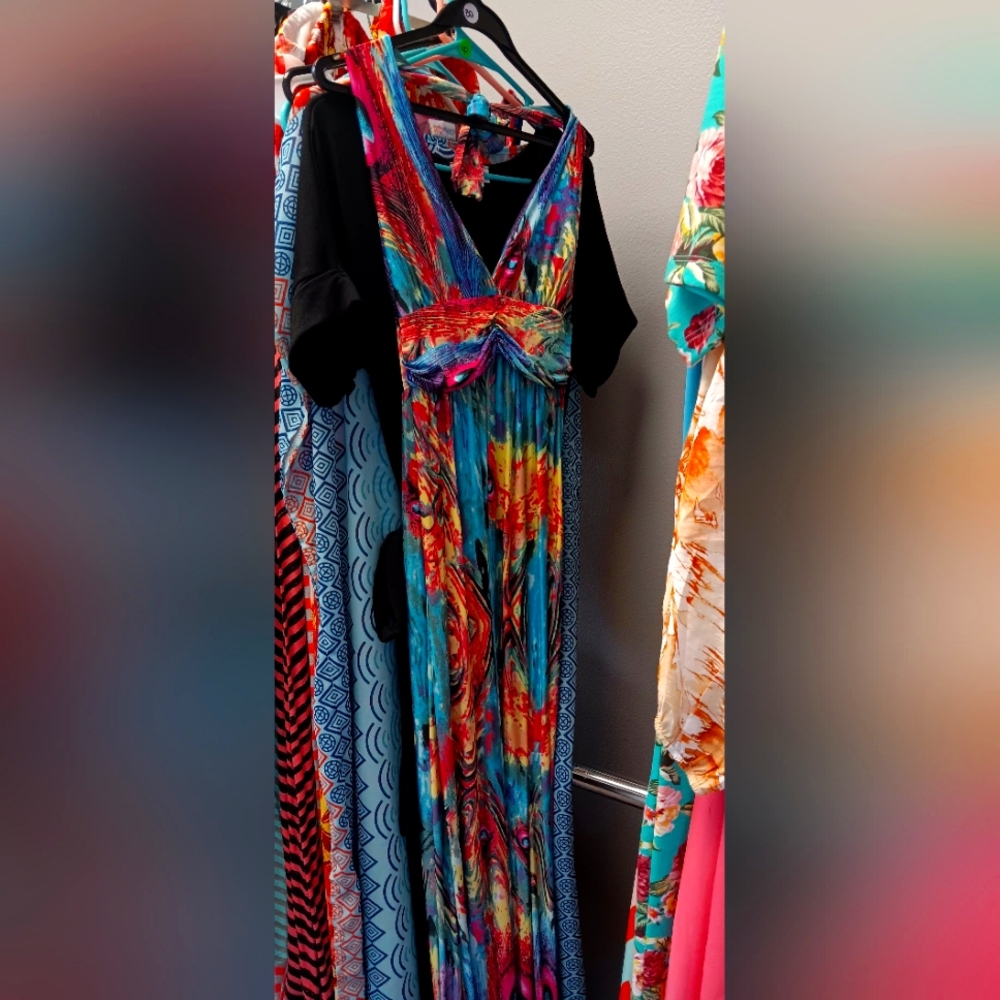 Multicolor Tie-Dye Maxi Dress